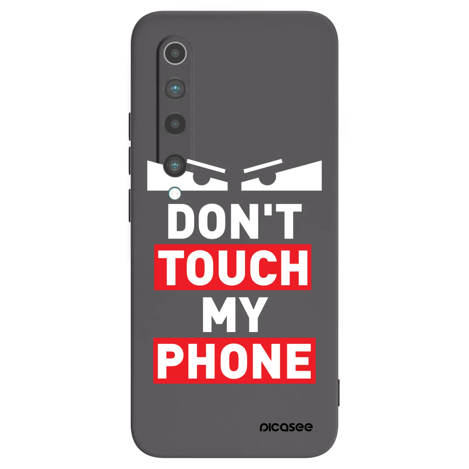 Picasee fekete szilikon tok az alábbi mobiltelefonokra Xiaomi Mi 10 - Shadow Eye - Transparent