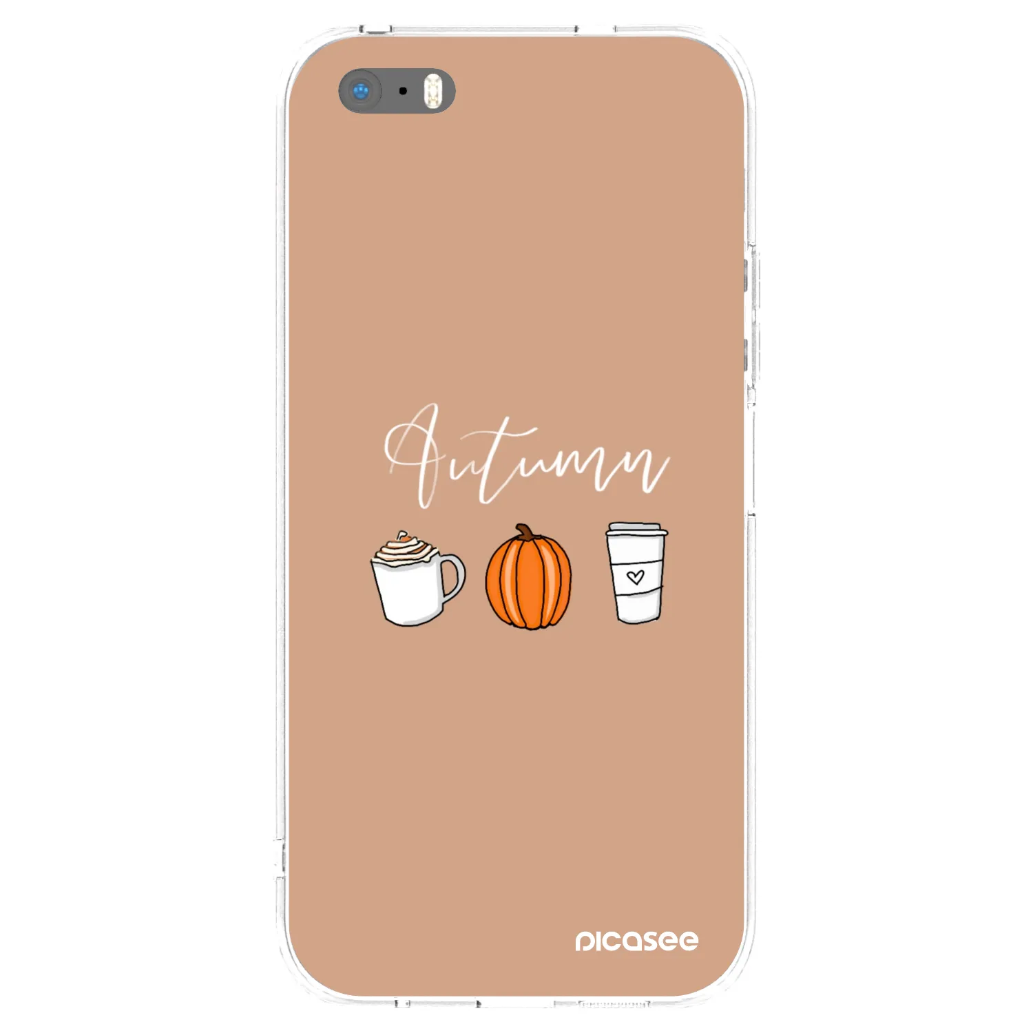 Picasee átlátszó szilikon tok az alábbi mobiltelefonokra Apple iPhone 5/5S/SE - Autumn
