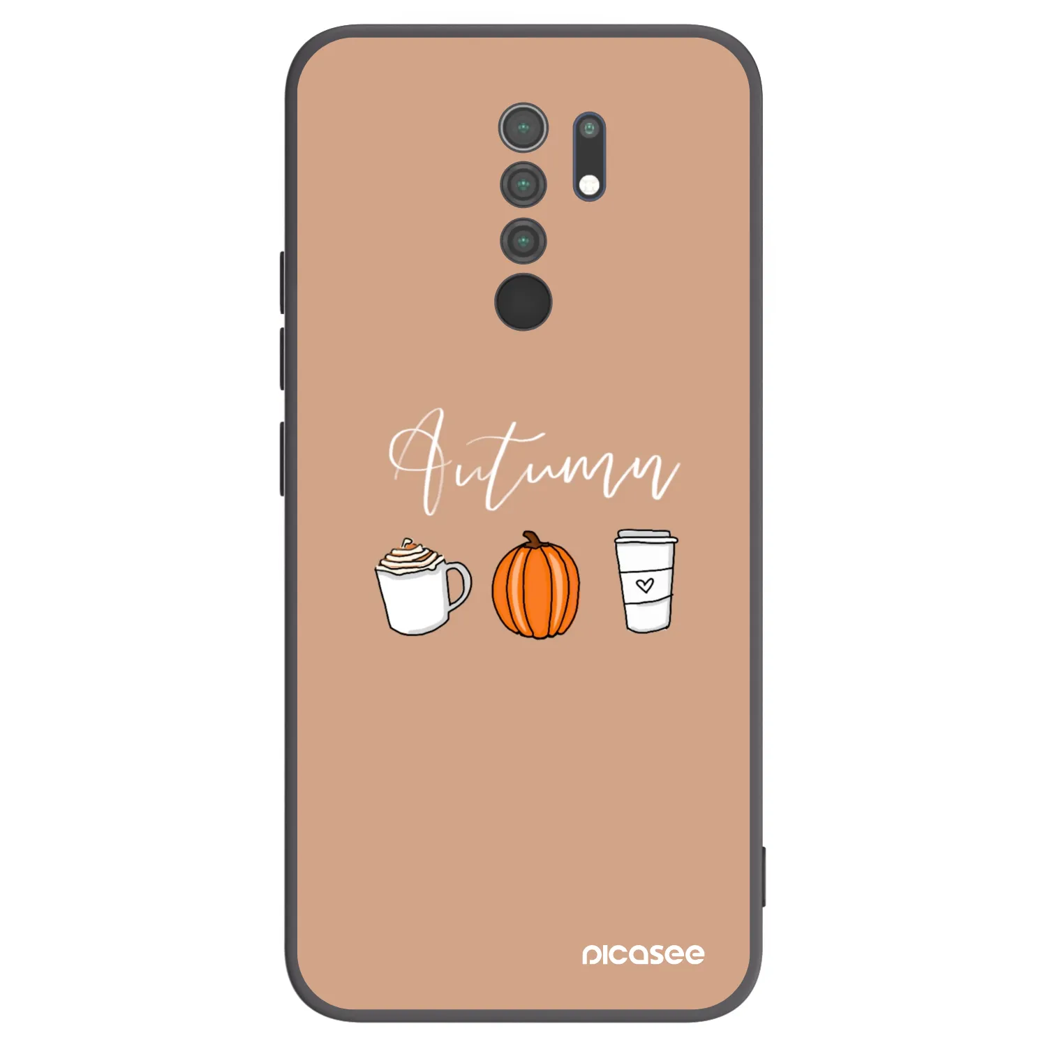 Picasee fekete szilikon tok az alábbi mobiltelefonokra Xiaomi Redmi 9 - Autumn