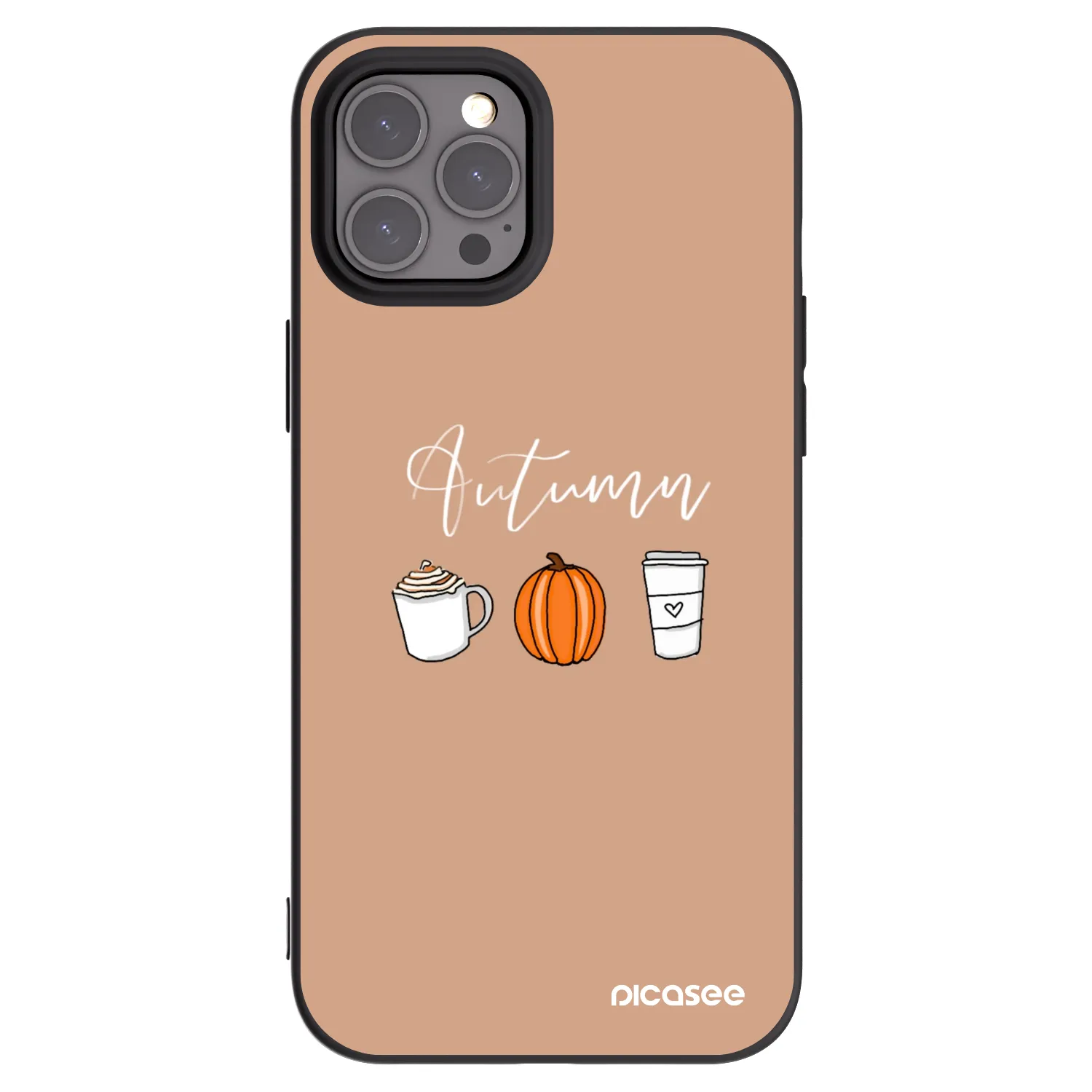 Picasee fekete szilikon tok az alábbi mobiltelefonokra Apple iPhone 12 Pro Max - Autumn