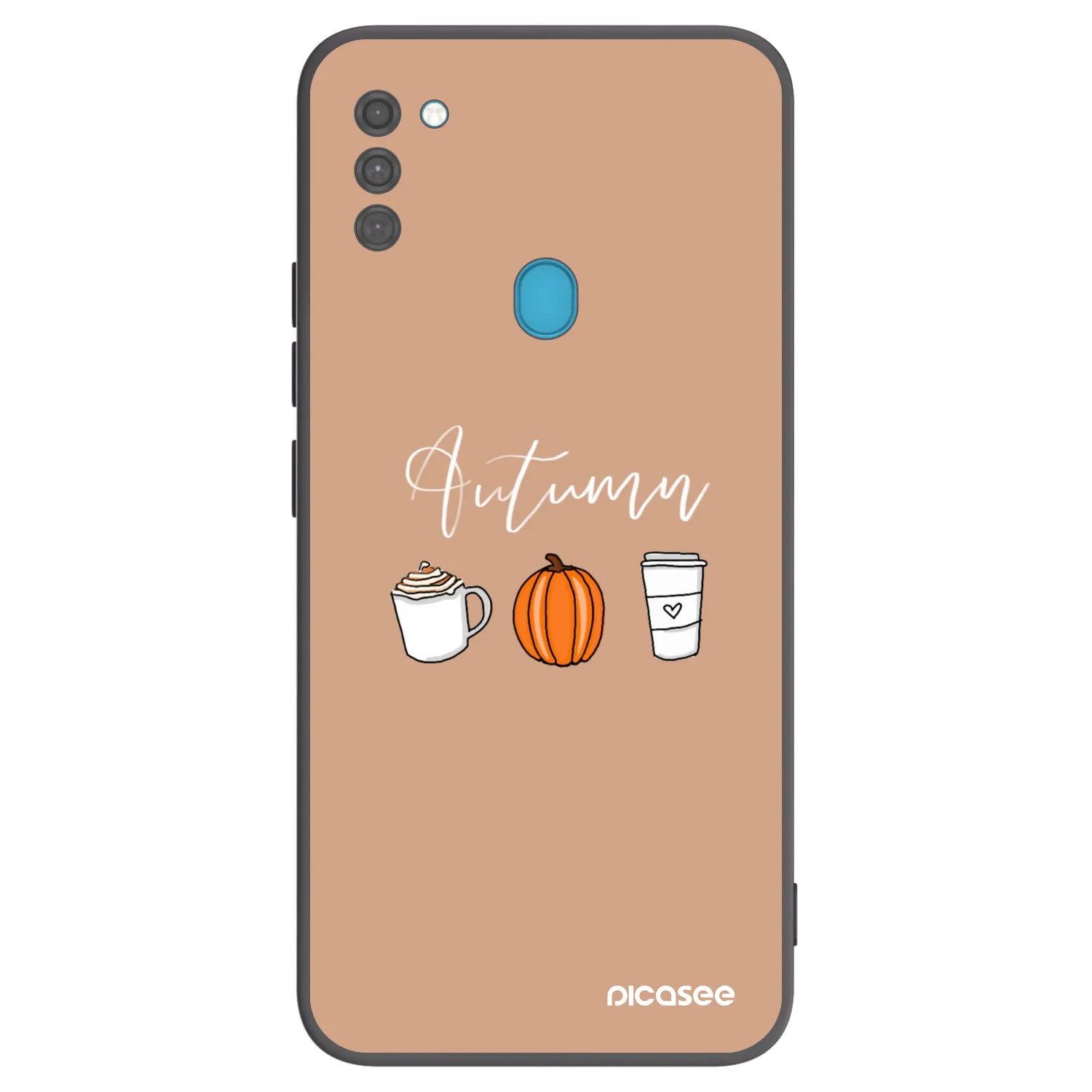 Picasee fekete szilikon tok az alábbi mobiltelefonokra Samsung Galaxy M11 - Autumn