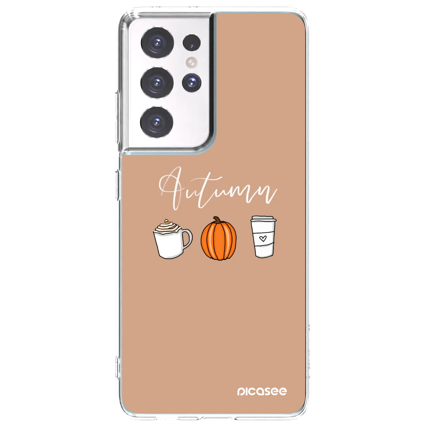 Picasee átlátszó szilikon tok az alábbi mobiltelefonokra Samsung Galaxy S21 Ultra 5G G998B - Autumn