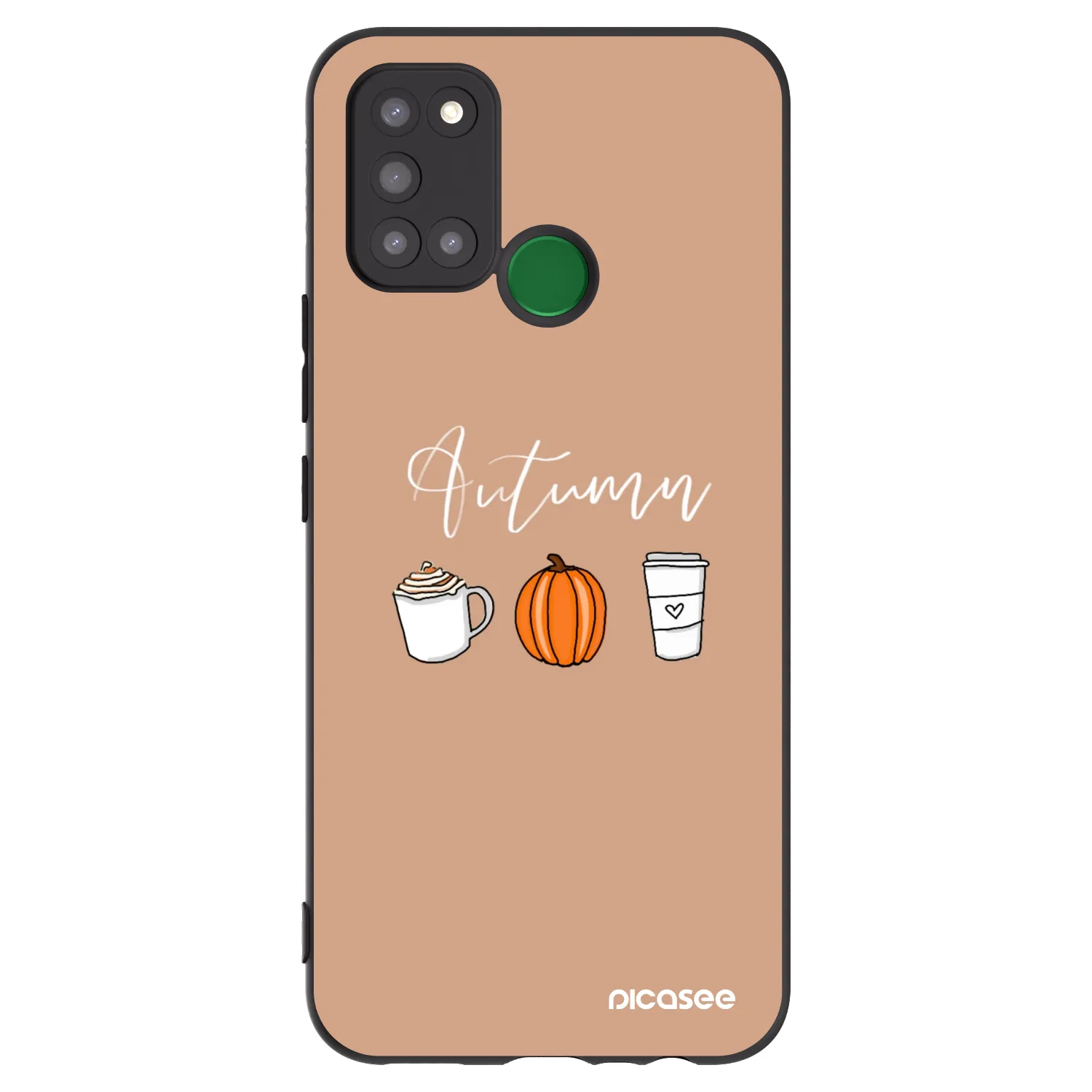 Picasee fekete szilikon tok az alábbi mobiltelefonokra Realme 7i - Autumn