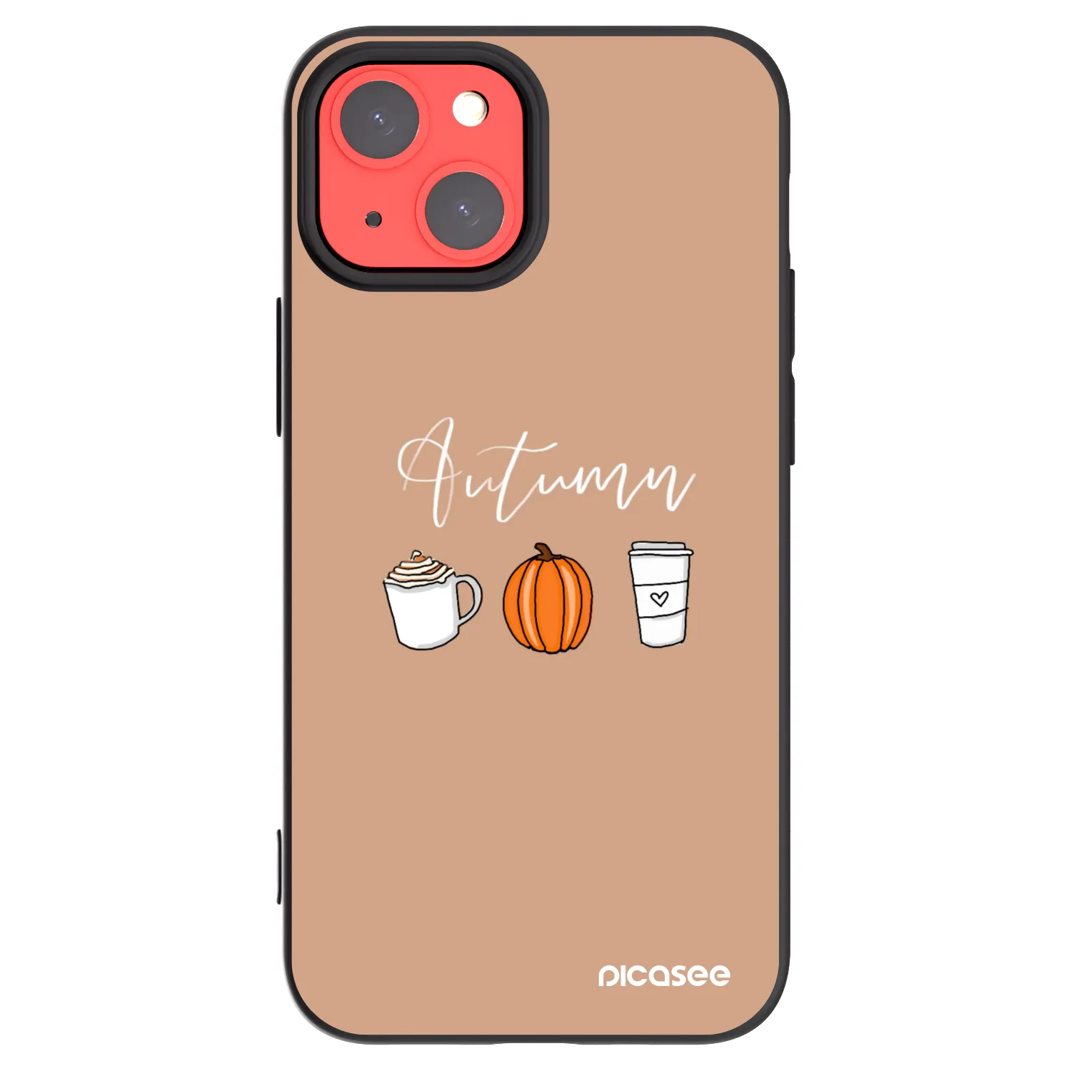 Picasee fekete szilikon tok az alábbi mobiltelefonokra Apple iPhone 13 mini - Autumn