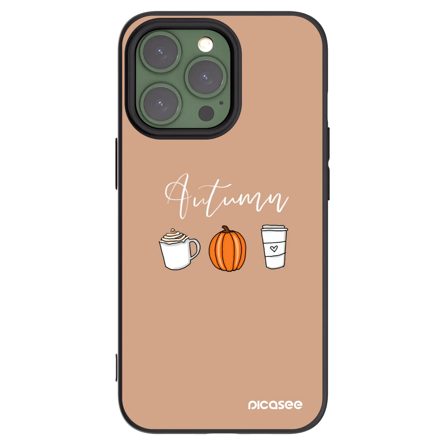 Picasee fekete szilikon tok az alábbi mobiltelefonokra Apple iPhone 13 Pro - Autumn