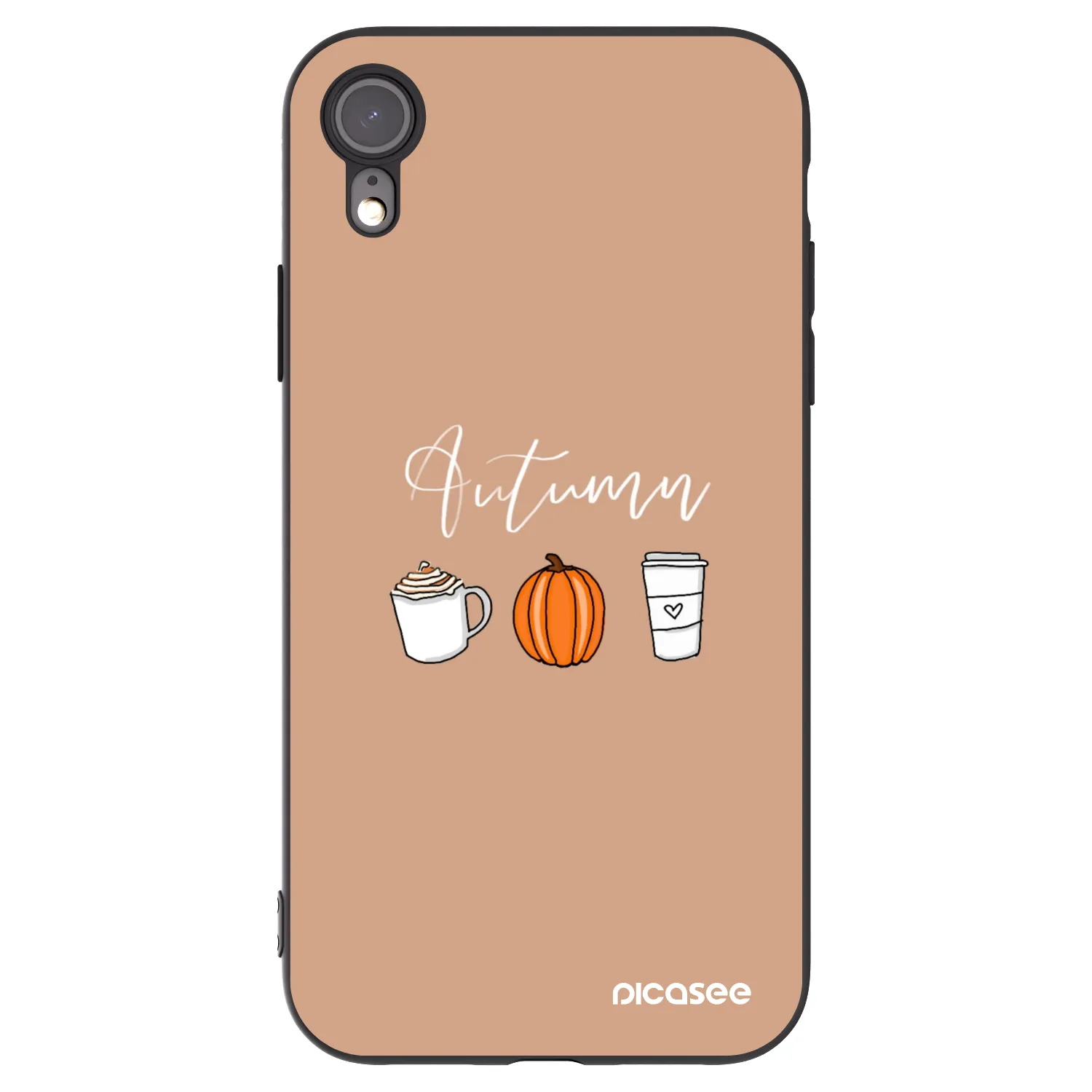 Picasee fekete szilikon tok az alábbi mobiltelefonokra Apple iPhone XR - Autumn