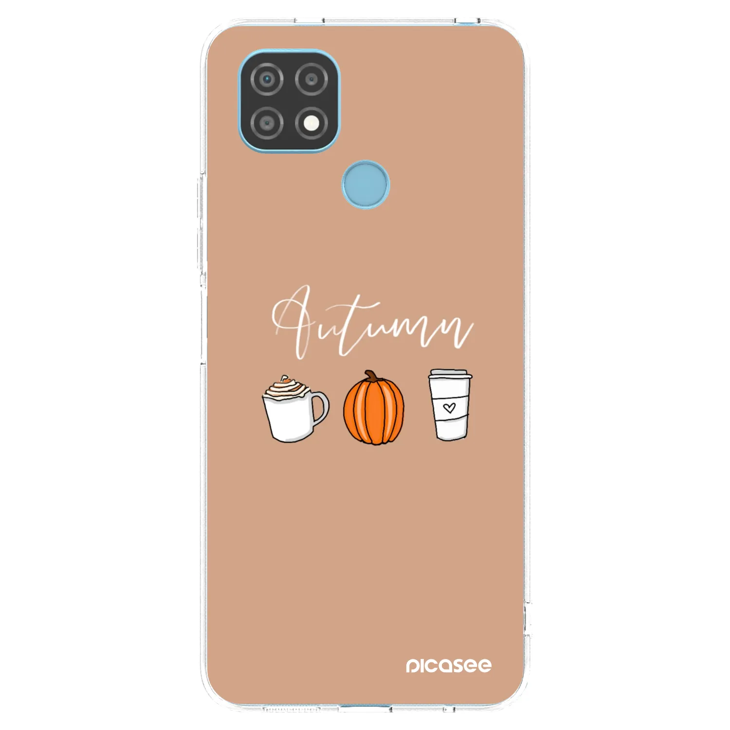 Picasee átlátszó szilikon tok az alábbi mobiltelefonokra Realme C21 - Autumn