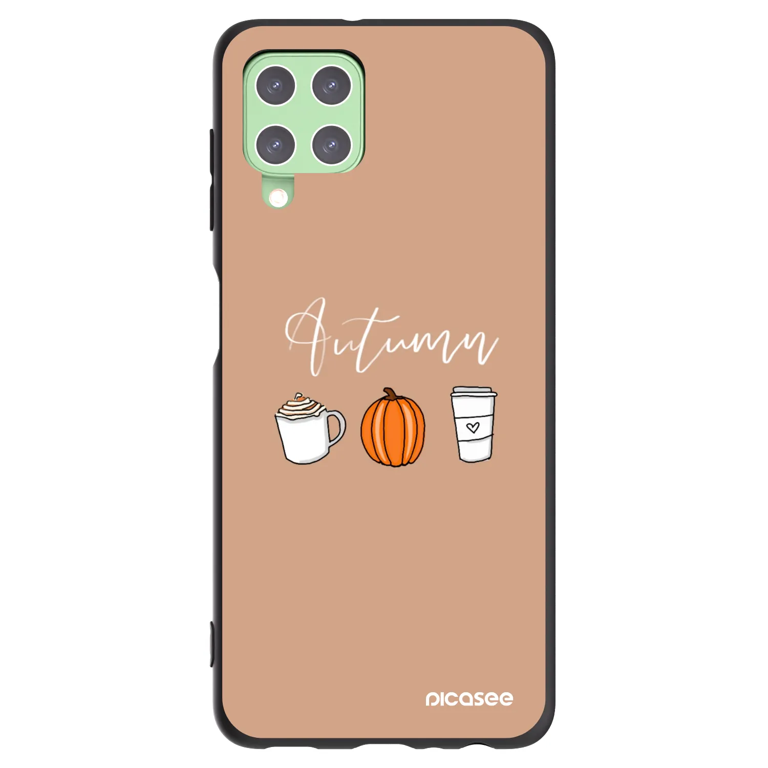 Picasee fekete szilikon tok az alábbi mobiltelefonokra Samsung Galaxy A22 A225F 4G - Autumn