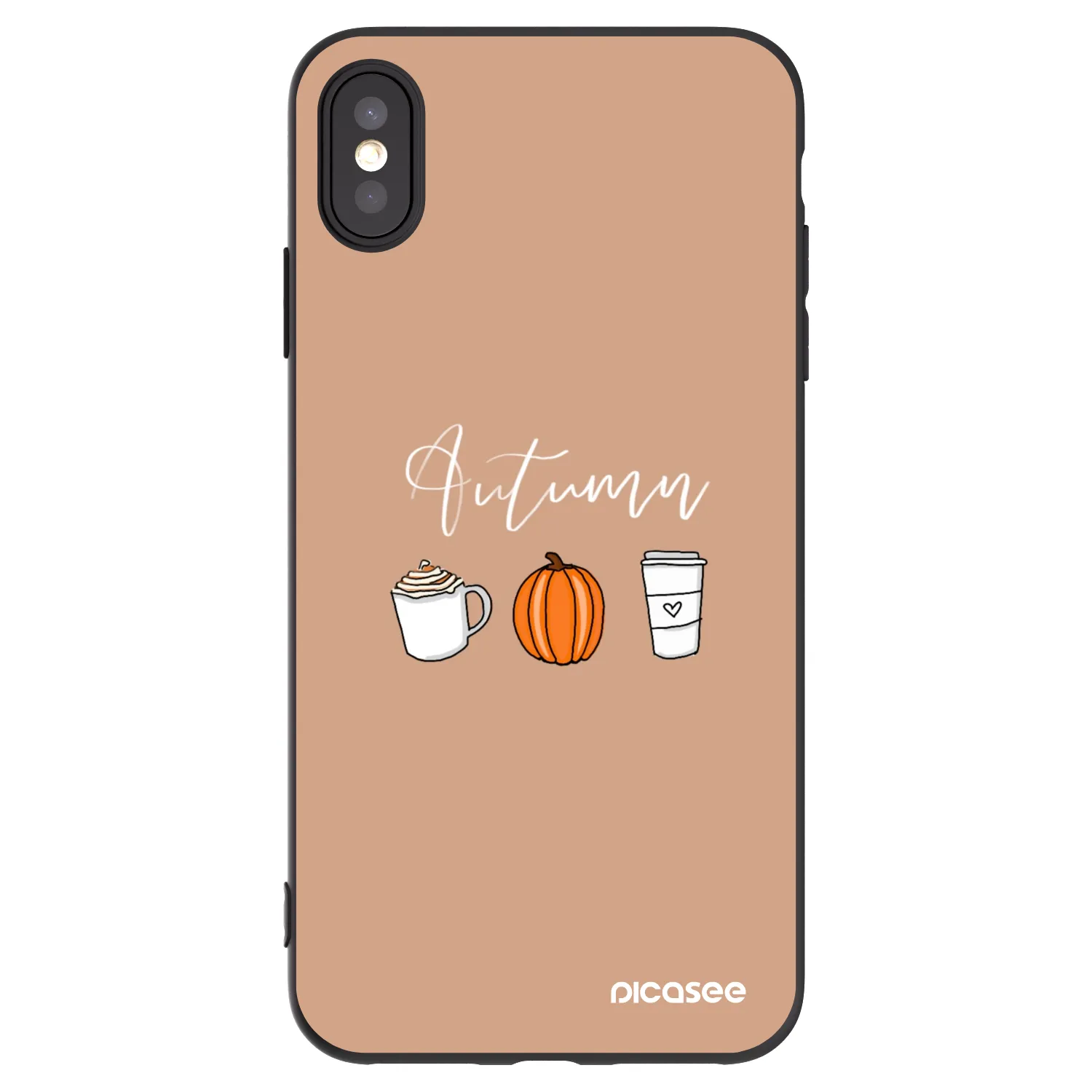 Picasee fekete szilikon tok az alábbi mobiltelefonokra Apple iPhone XS Max - Autumn
