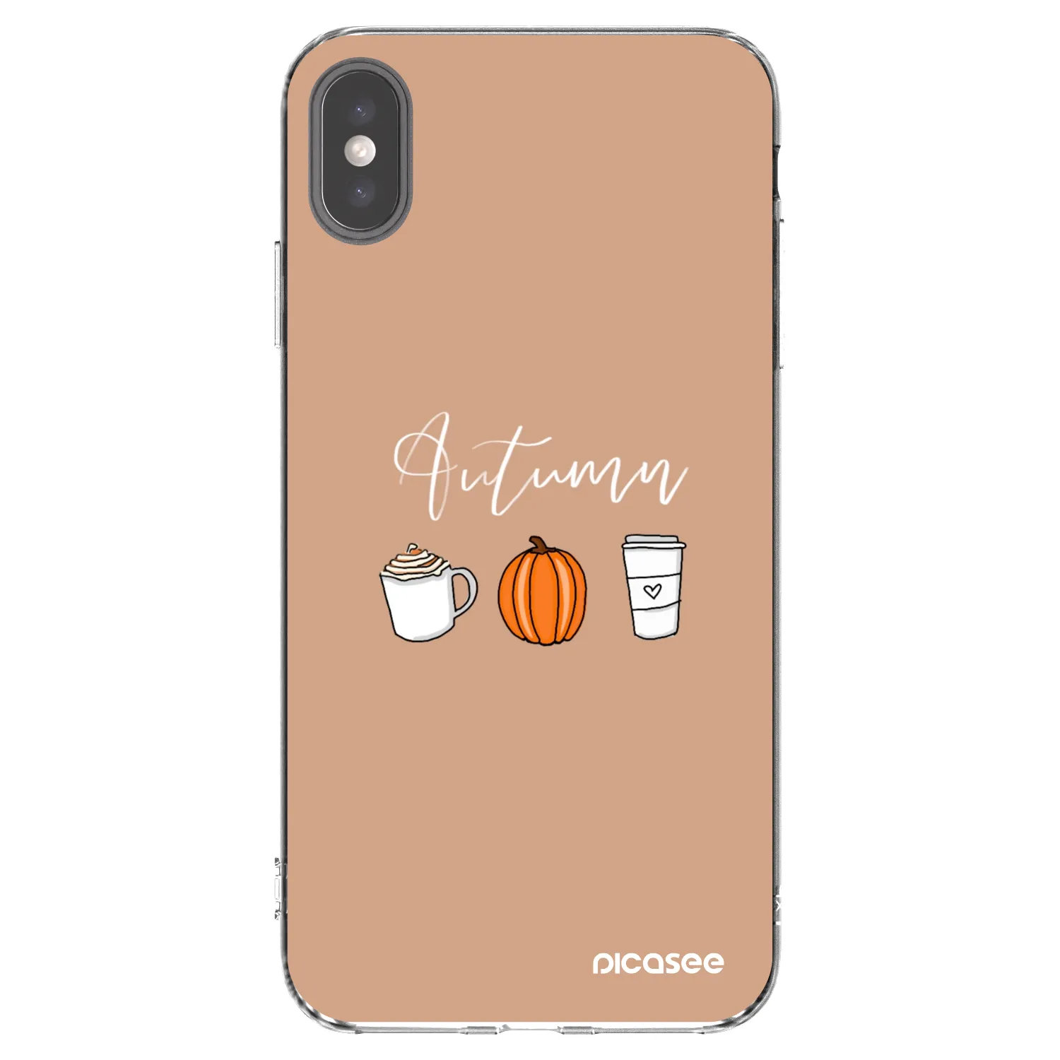 Picasee átlátszó szilikon tok az alábbi mobiltelefonokra Apple iPhone XS Max - Autumn