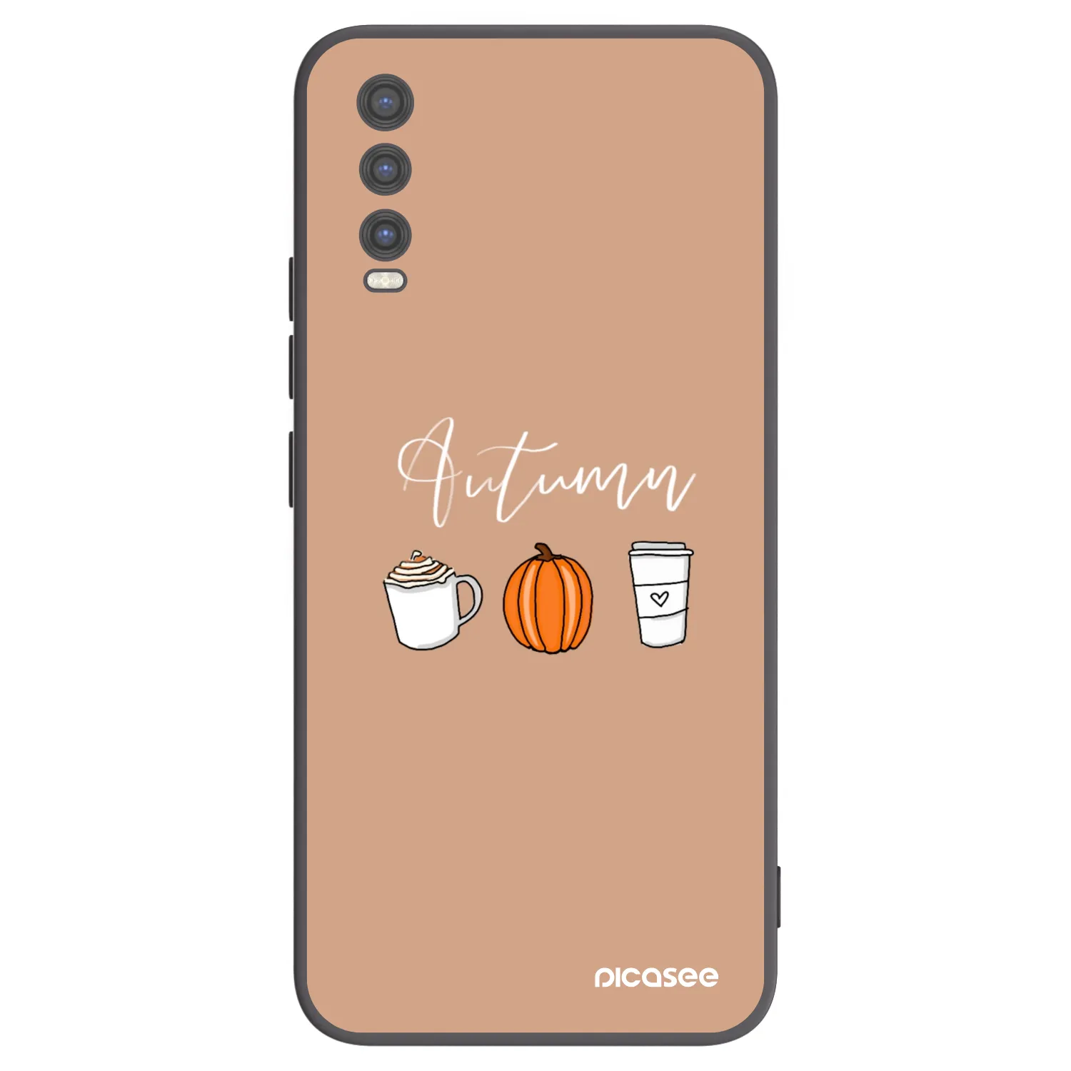 Picasee fekete szilikon tok az alábbi mobiltelefonokra Vivo Y20s - Autumn