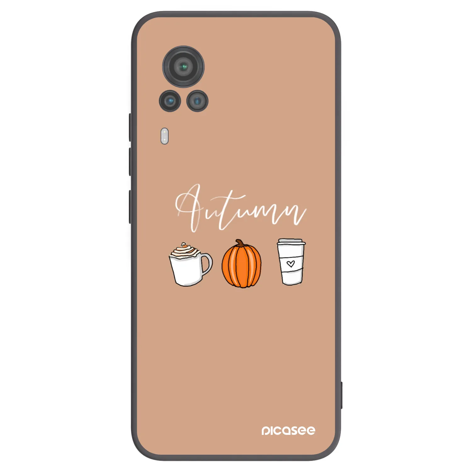 Picasee fekete szilikon tok az alábbi mobiltelefonokra Vivo X60 Pro 5G - Autumn
