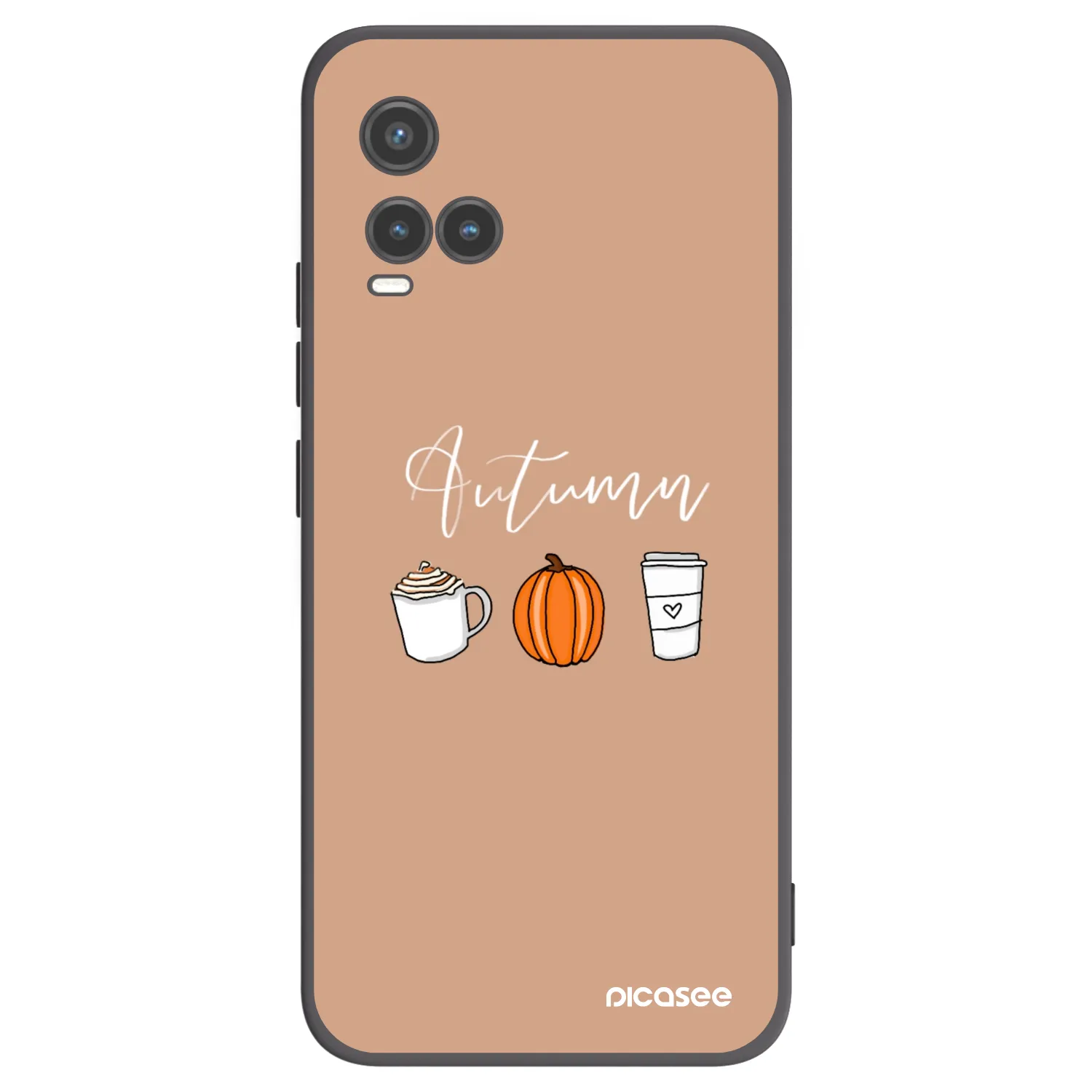 Picasee fekete szilikon tok az alábbi mobiltelefonokra Vivo Y33s - Autumn