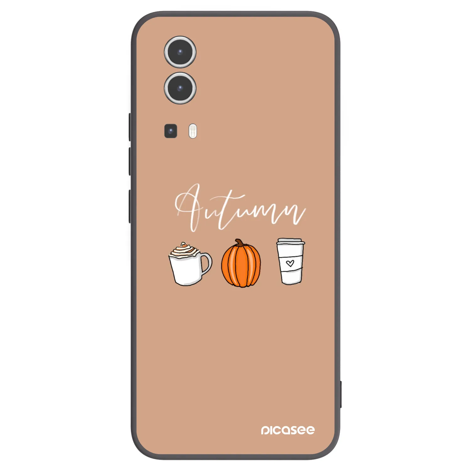 Picasee fekete szilikon tok az alábbi mobiltelefonokra Vivo Y72 5G - Autumn