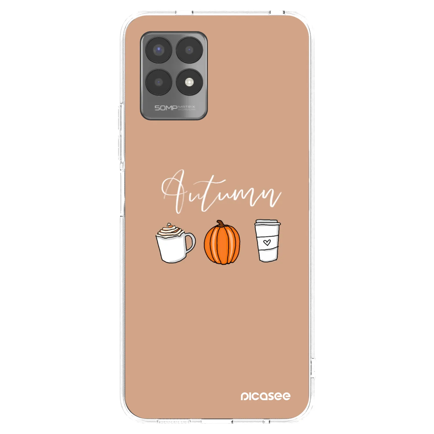 Picasee átlátszó szilikon tok az alábbi mobiltelefonokra Realme 8i - Autumn