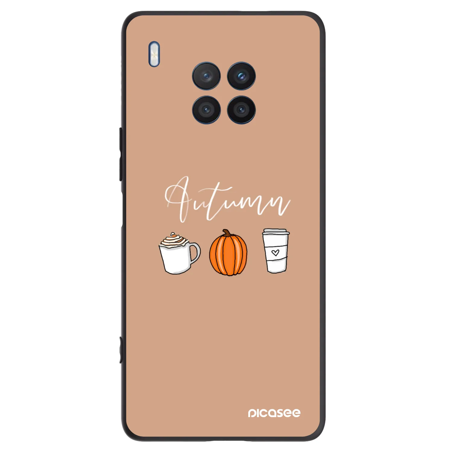 Picasee fekete szilikon tok az alábbi mobiltelefonokra Honor 50 Lite - Autumn