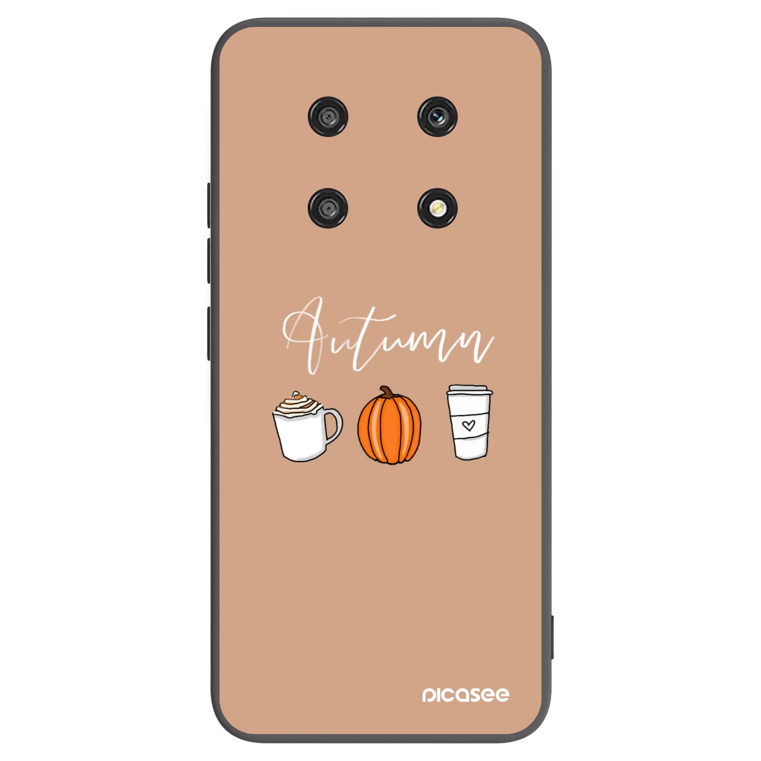 Picasee fekete szilikon tok az alábbi mobiltelefonokra Honor Magic4 Lite 5G - Autumn