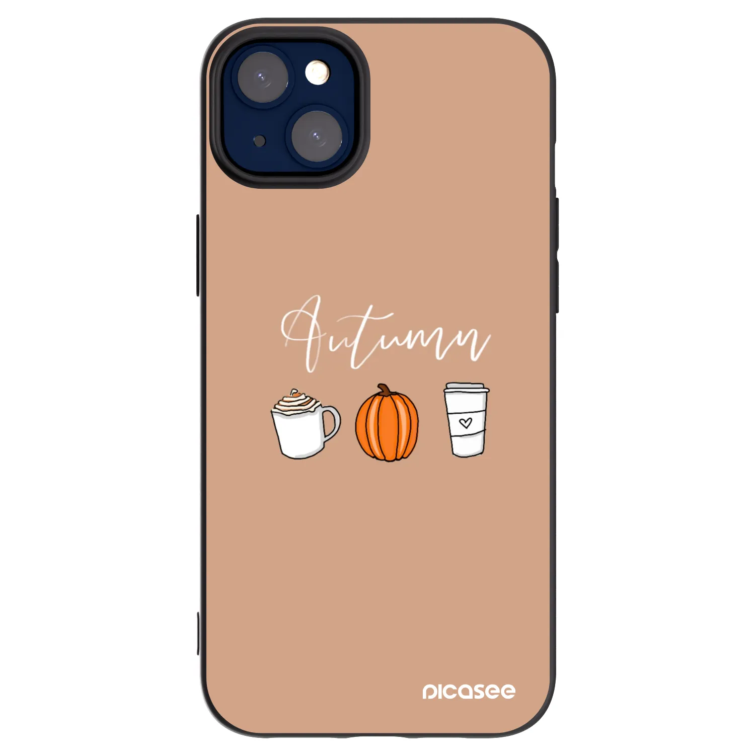 Picasee fekete szilikon tok az alábbi mobiltelefonokra Apple iPhone 14 Plus - Autumn