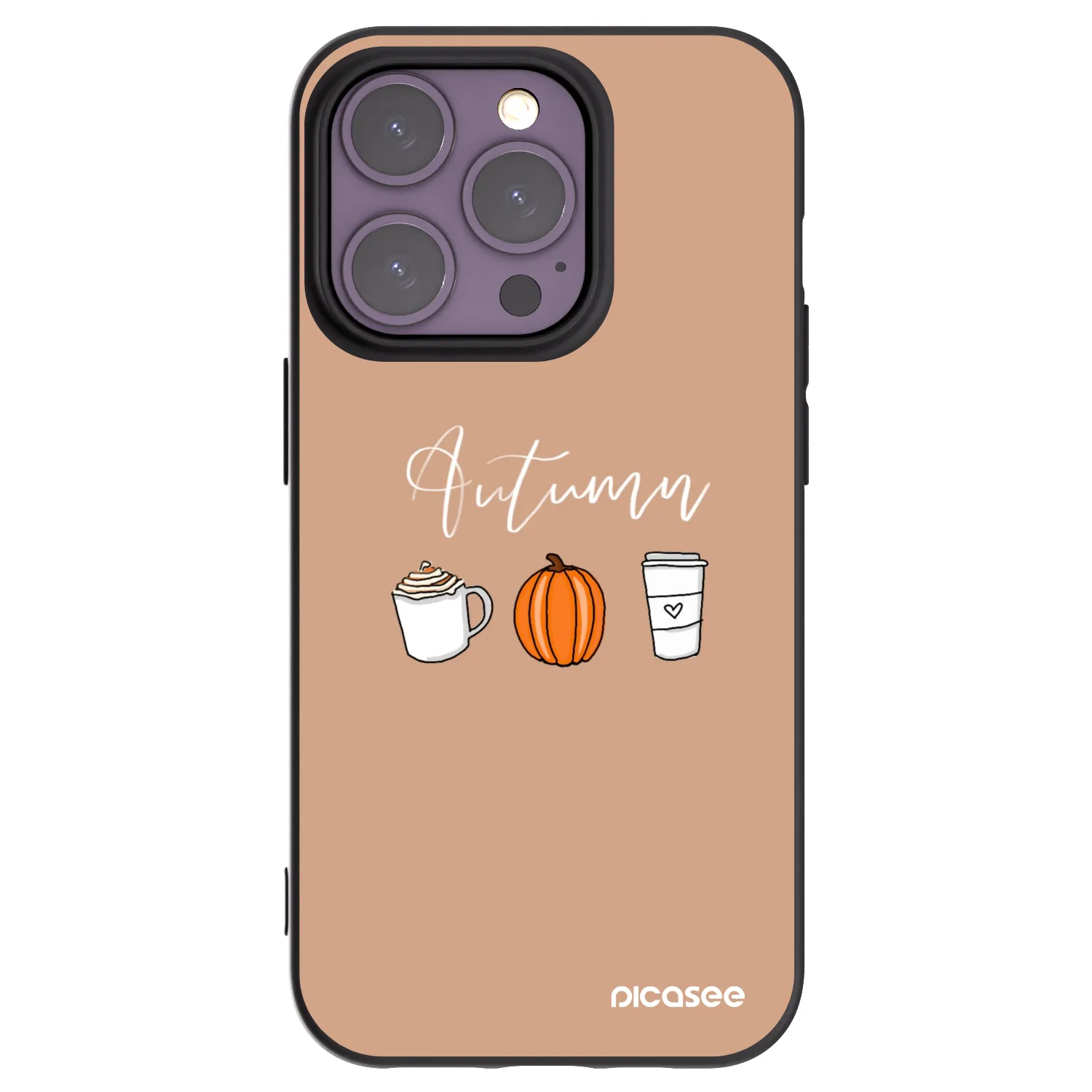 Picasee fekete szilikon tok az alábbi mobiltelefonokra Apple iPhone 14 Pro - Autumn