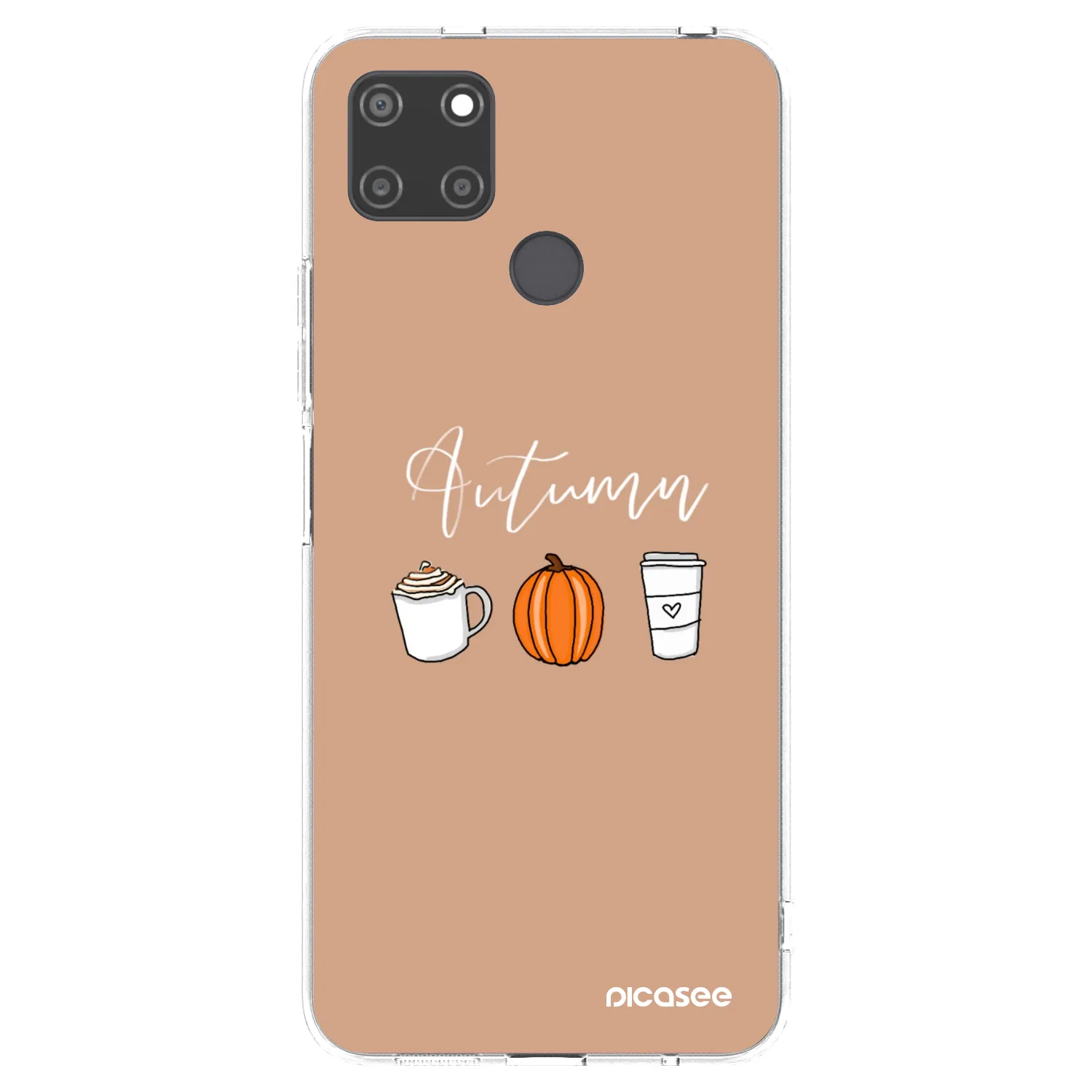 Picasee átlátszó szilikon tok az alábbi mobiltelefonokra Realme C21Y - Autumn