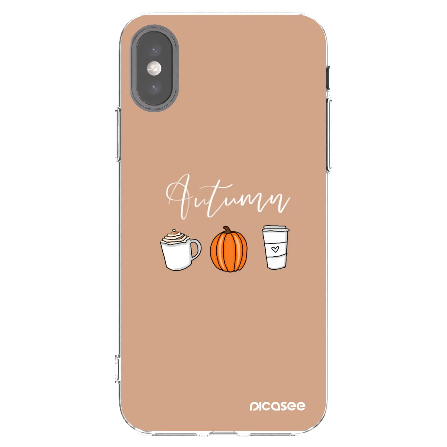 Picasee átlátszó szilikon tok az alábbi mobiltelefonokra Apple iPhone X/XS - Autumn