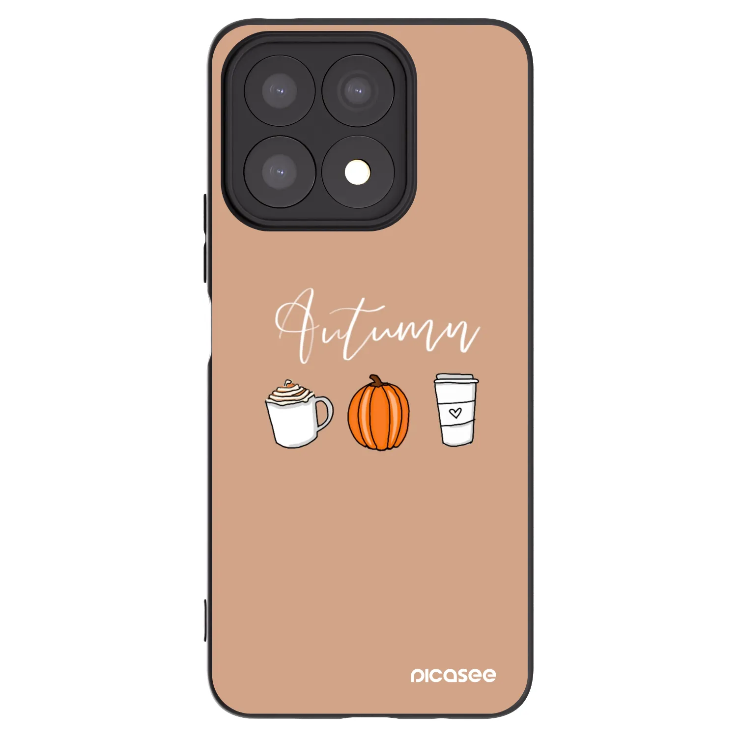 Picasee fekete szilikon tok az alábbi mobiltelefonokra Honor X8a - Autumn
