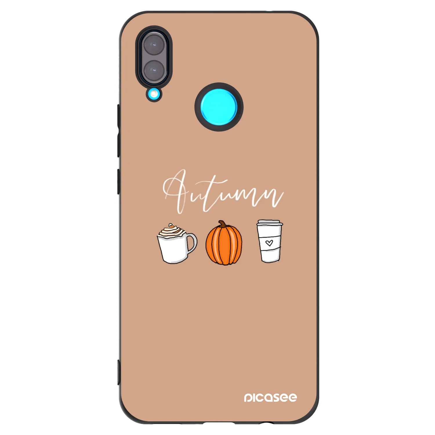 Picasee fekete szilikon tok az alábbi mobiltelefonokra Huawei Nova 3 - Autumn
