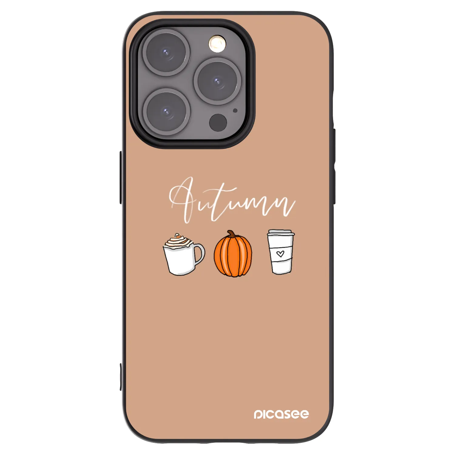 Picasee fekete szilikon tok az alábbi mobiltelefonokra Apple iPhone 15 Pro - Autumn