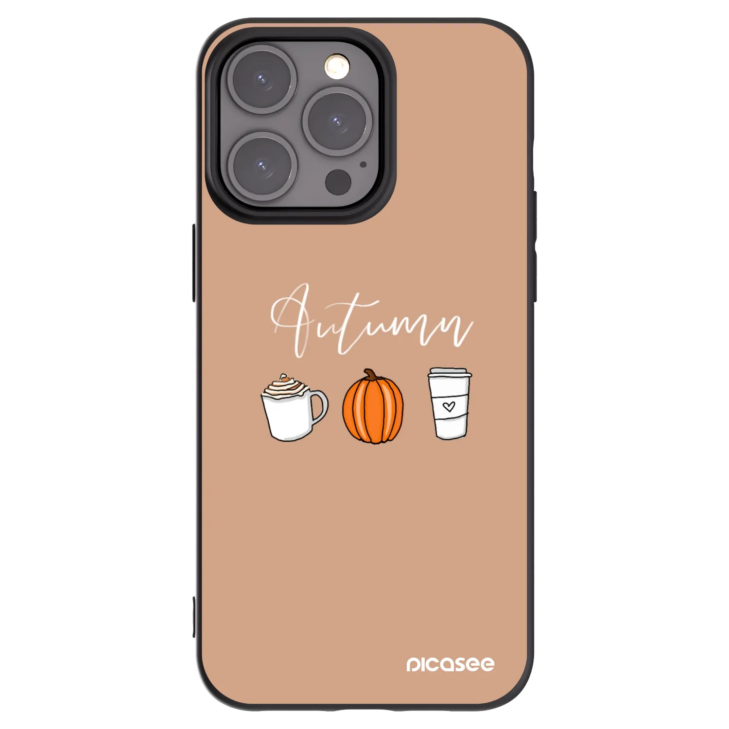 Picasee fekete szilikon tok az alábbi mobiltelefonokra Apple iPhone 15 Pro Max - Autumn