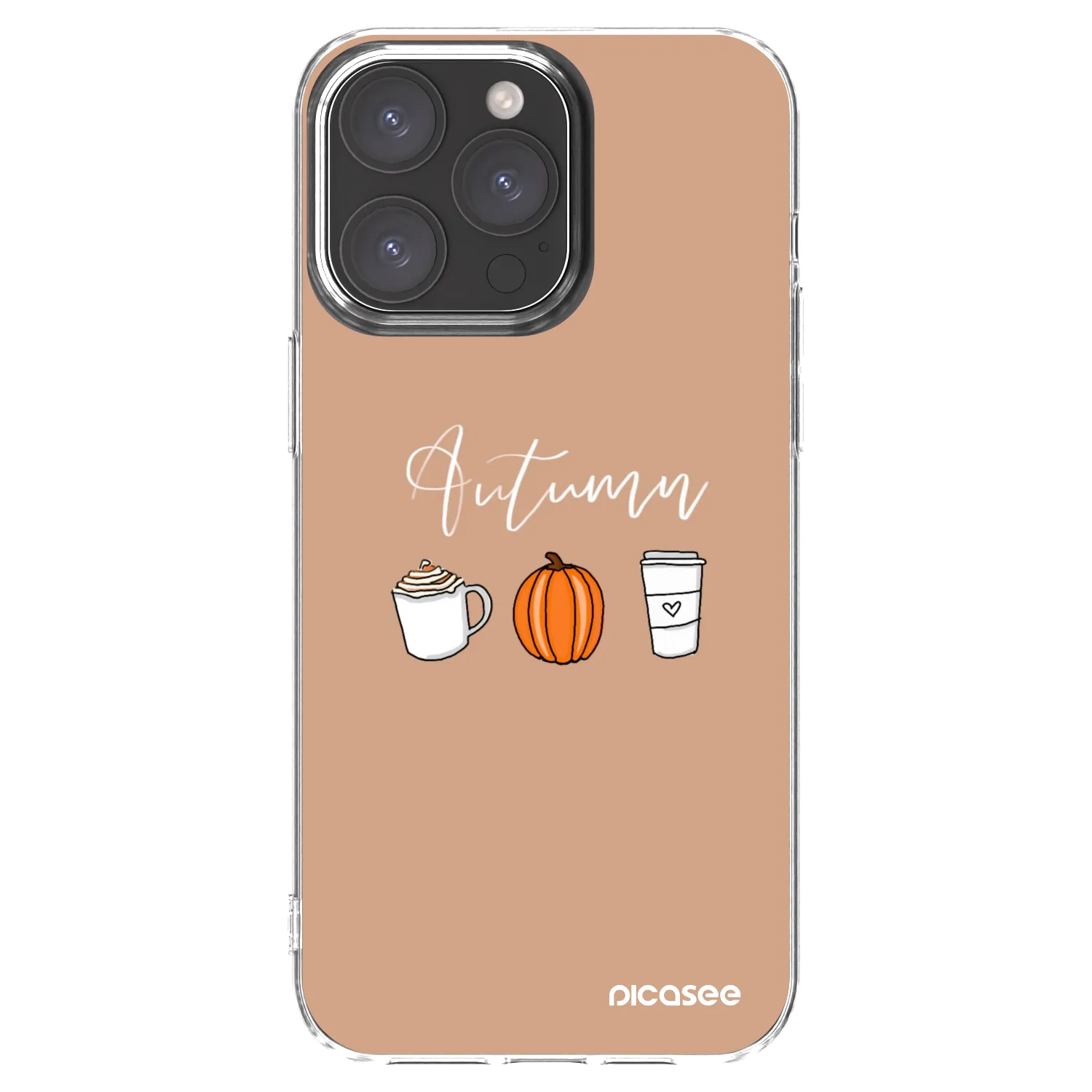 Picasee átlátszó szilikon tok az alábbi mobiltelefonokra Apple iPhone 15 Pro Max - Autumn