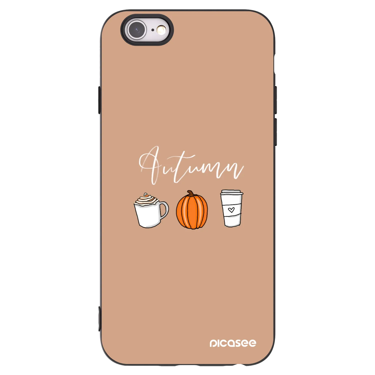 Picasee fekete szilikon tok az alábbi mobiltelefonokra Apple iPhone 6/6S - Autumn