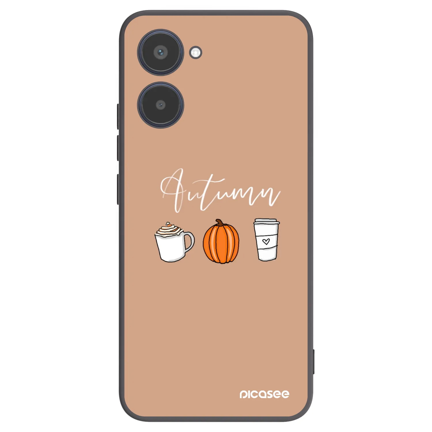 Picasee fekete szilikon tok az alábbi mobiltelefonokra Realme 10 4G - Autumn