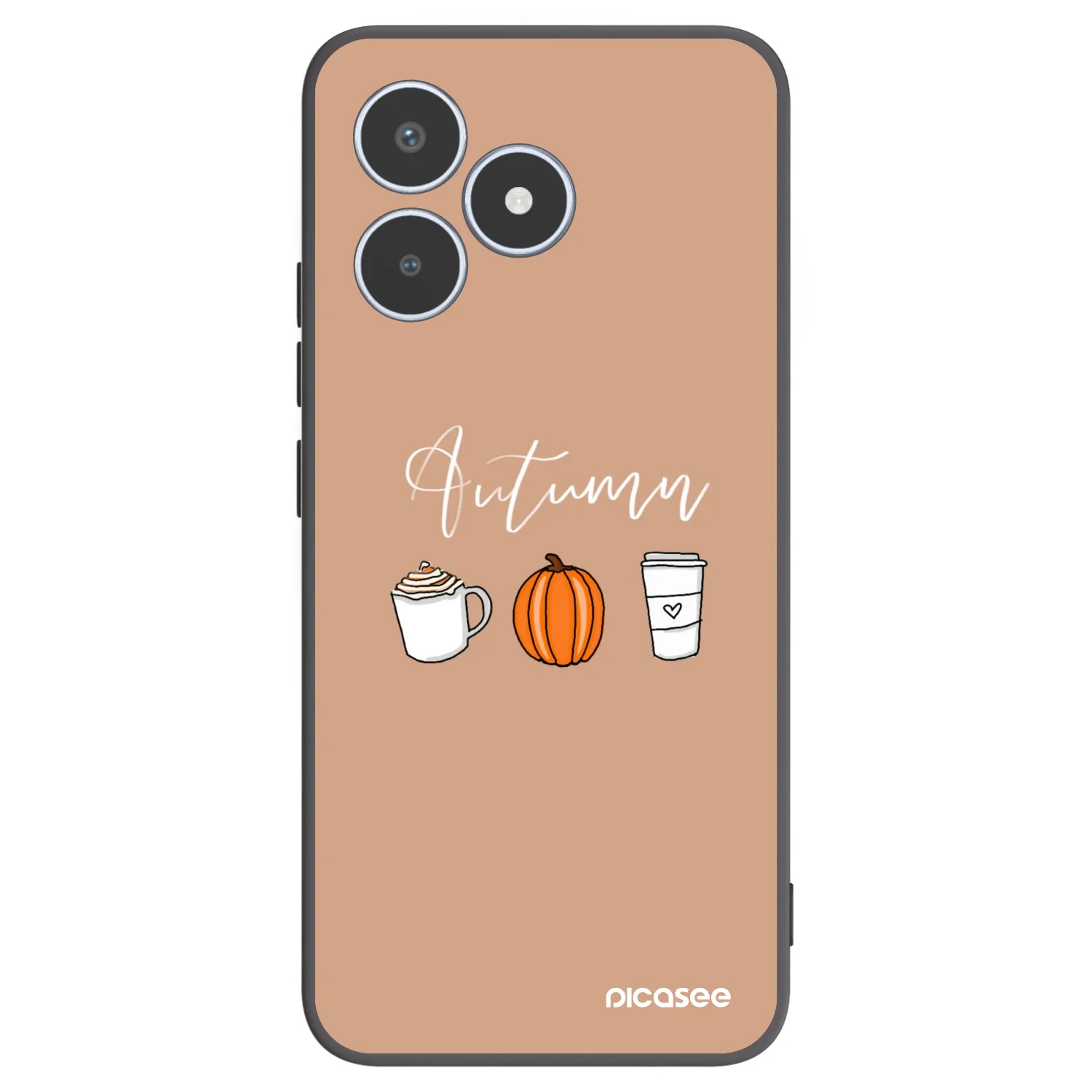 Picasee fekete szilikon tok az alábbi mobiltelefonokra Realme C53 - Autumn