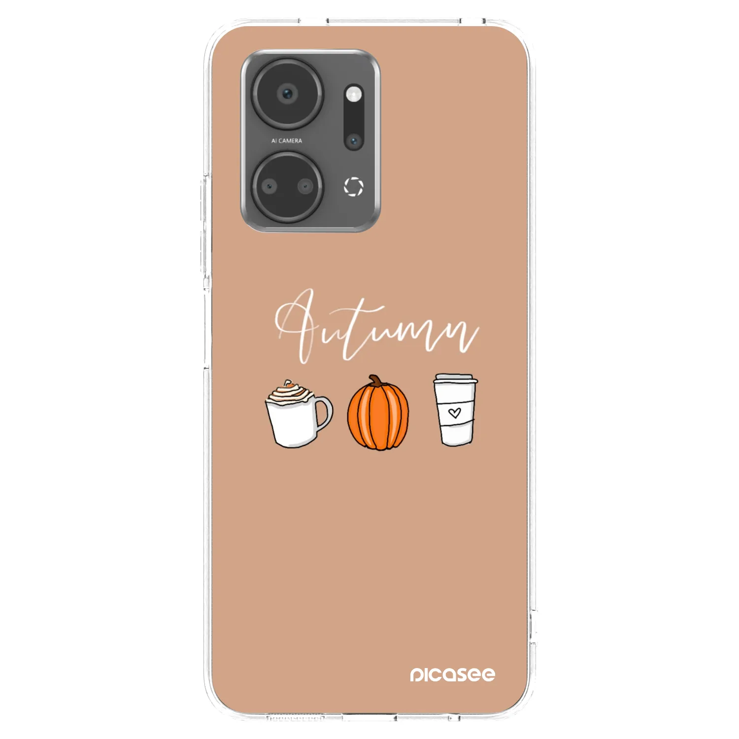 Picasee átlátszó szilikon tok az alábbi mobiltelefonokra Honor X7a - Autumn