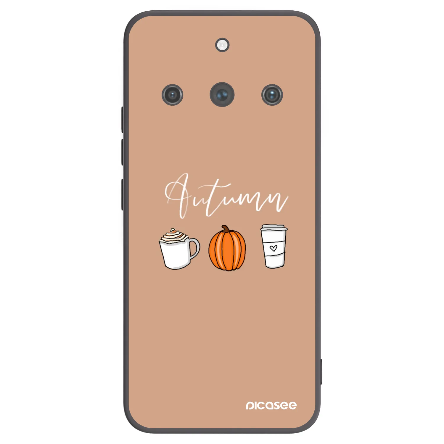 Picasee fekete szilikon tok az alábbi mobiltelefonokra Realme 11 Pro+ - Autumn