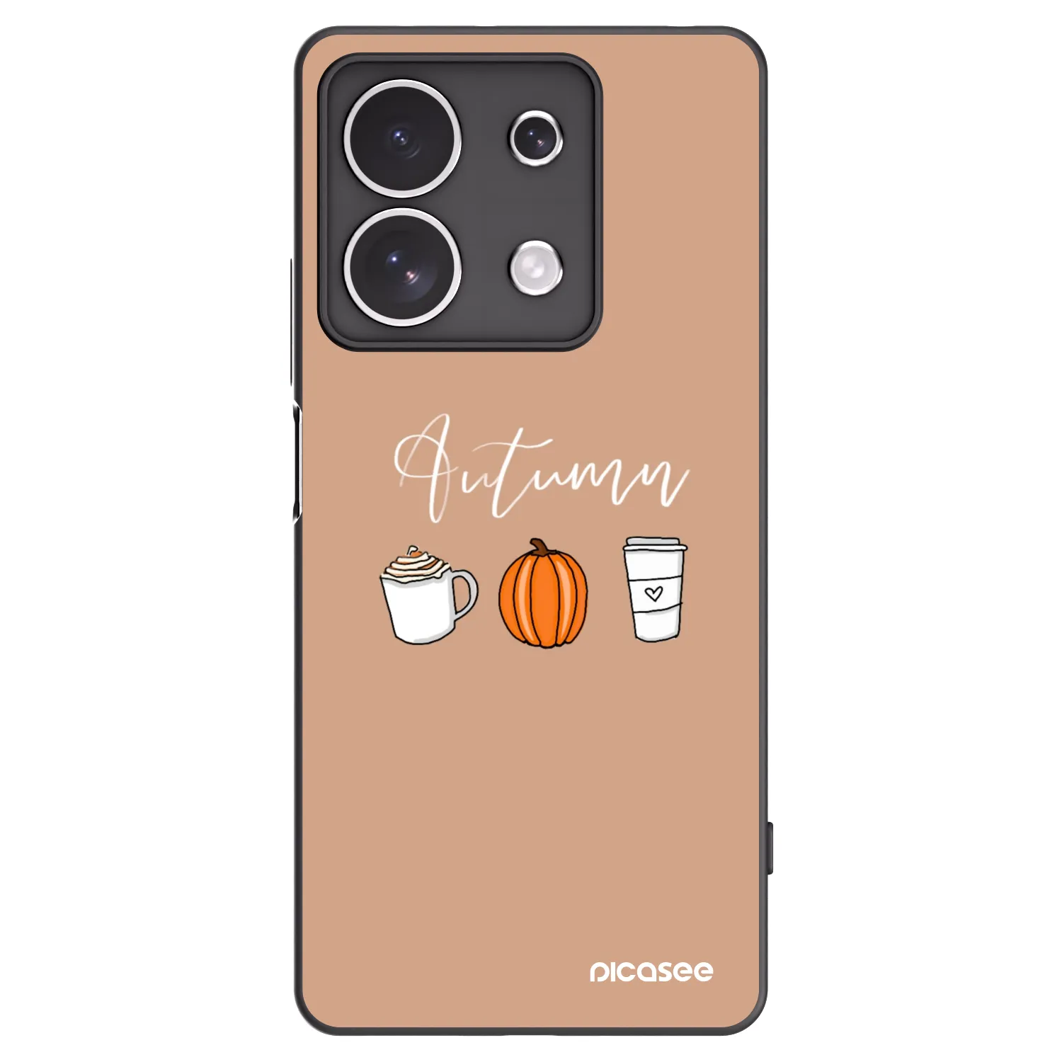 Picasee fekete szilikon tok az alábbi mobiltelefonokra Xiaomi Redmi Note 13 4G - Autumn