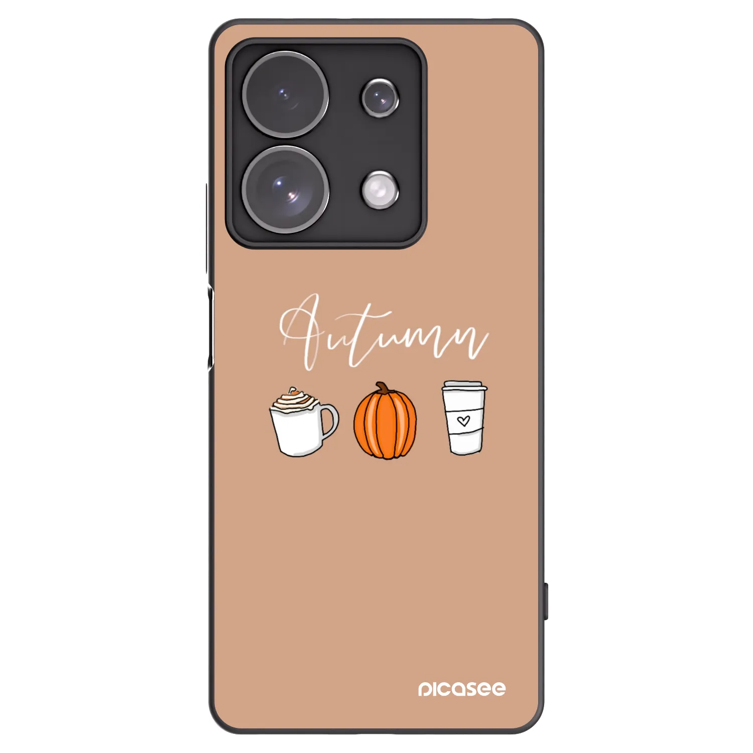 Picasee fekete szilikon tok az alábbi mobiltelefonokra Xiaomi Redmi Note 13 Pro 4G - Autumn