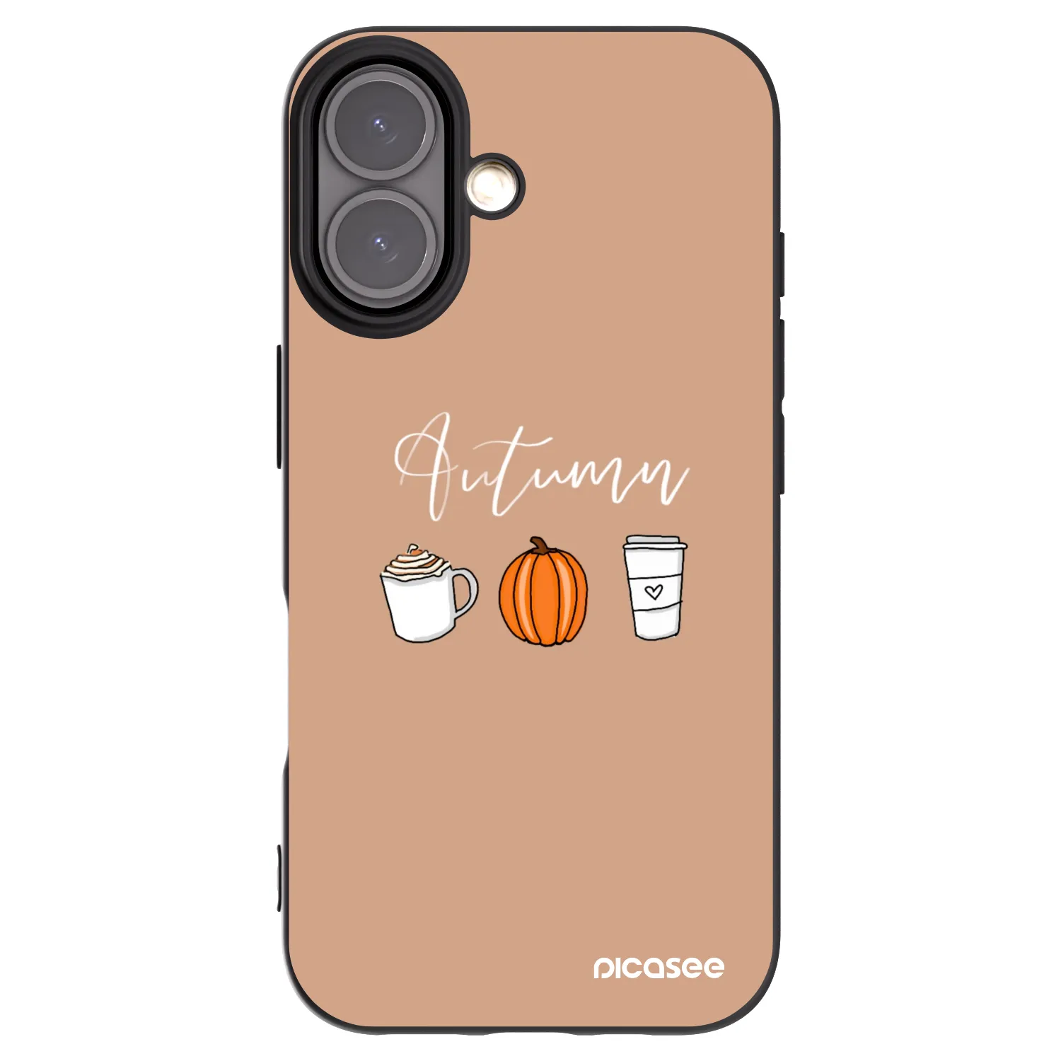 Picasee fekete szilikon tok az alábbi mobiltelefonokra Apple iPhone 16 - Autumn