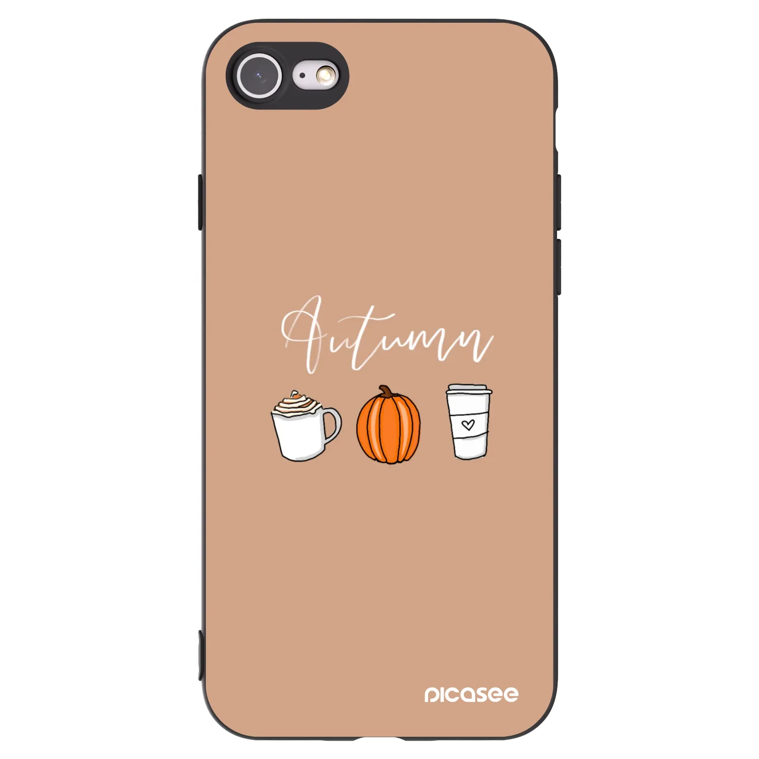 Picasee fekete szilikon tok az alábbi mobiltelefonokra Apple iPhone 8 - Autumn