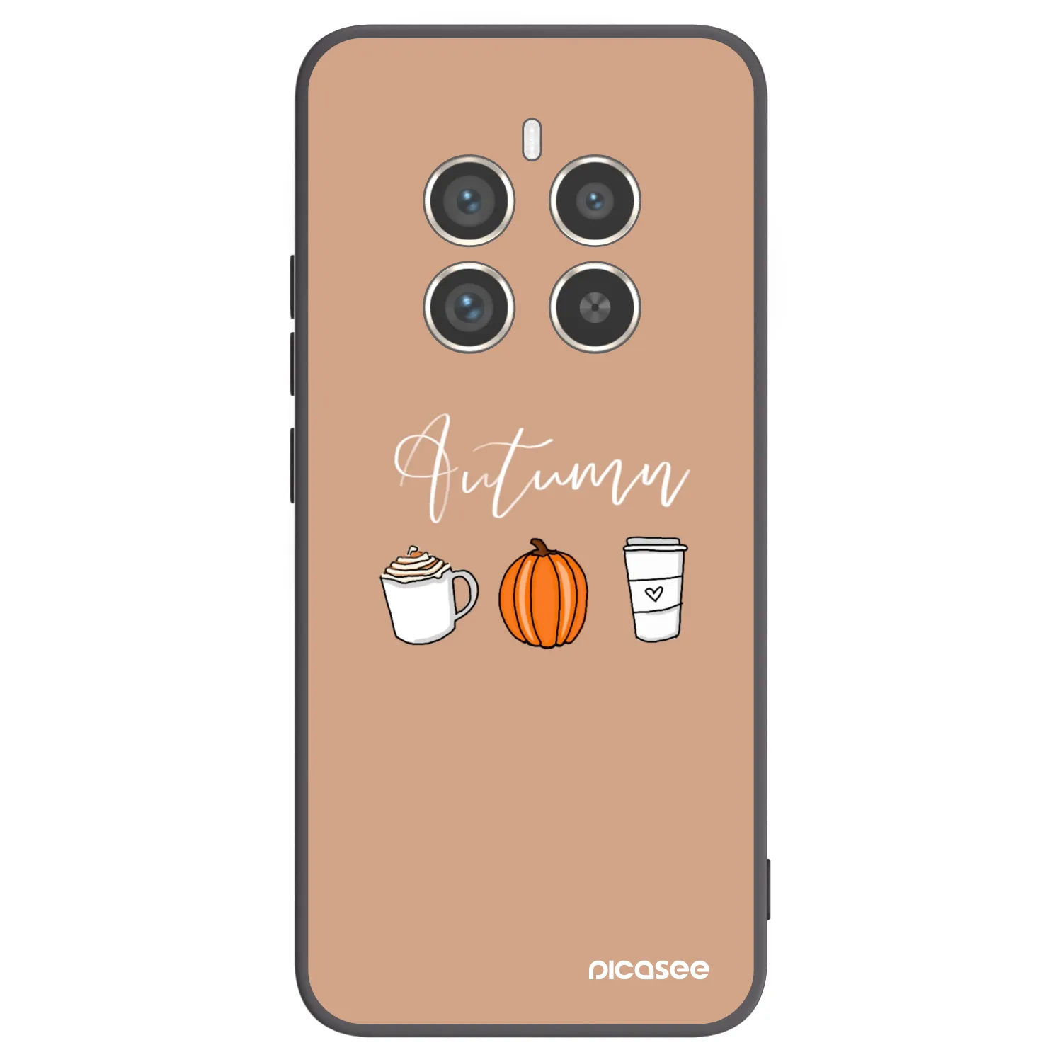 Picasee fekete szilikon tok az alábbi mobiltelefonokra Realme 12 Pro 5G - Autumn