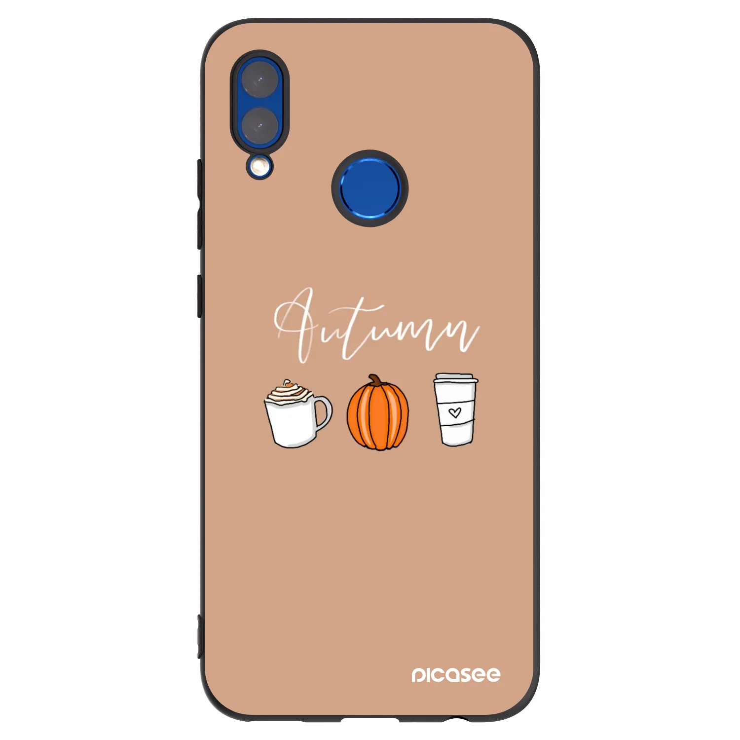 Picasee fekete szilikon tok az alábbi mobiltelefonokra Honor 10 Lite - Autumn