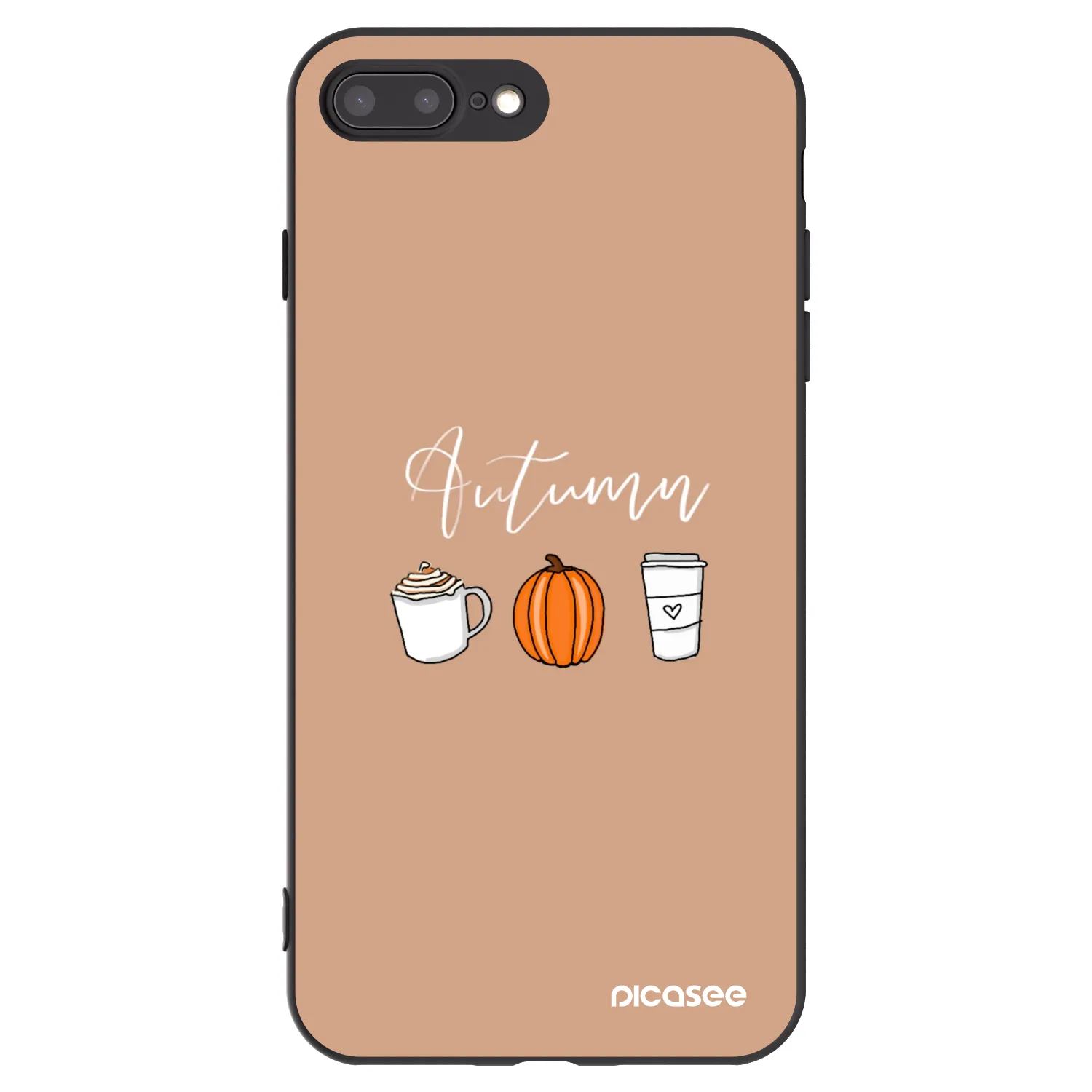 Picasee fekete szilikon tok az alábbi mobiltelefonokra Apple iPhone 8 Plus - Autumn