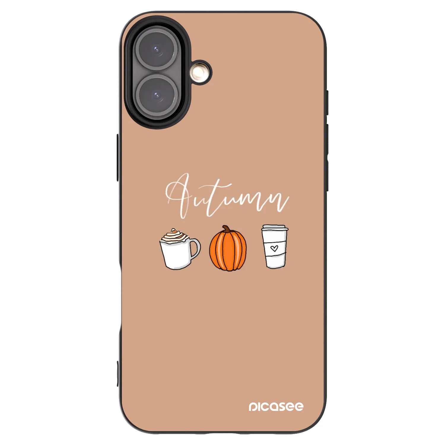 Picasee fekete szilikon tok az alábbi mobiltelefonokra Apple iPhone 16 Plus - Autumn
