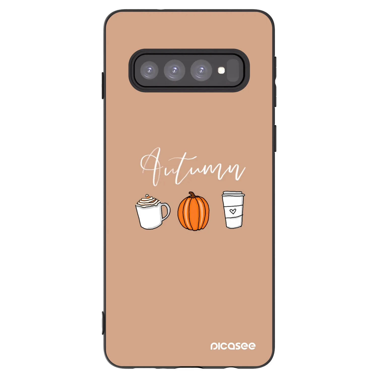 Picasee fekete szilikon tok az alábbi mobiltelefonokra Samsung Galaxy S10 G973 - Autumn