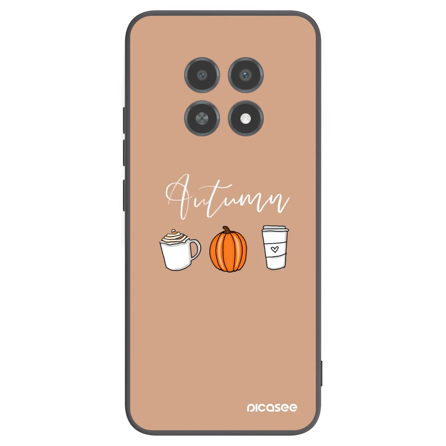 Picasee fekete szilikon tok az alábbi mobiltelefonokra Realme 12X - Autumn