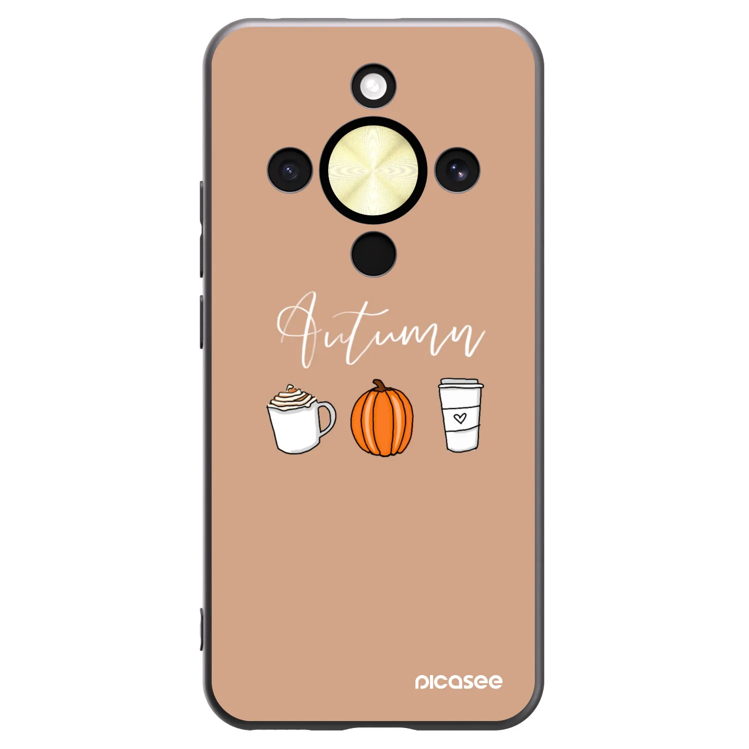 Picasee fekete szilikon tok az alábbi mobiltelefonokra Honor Magic8 Lite 5G - Autumn