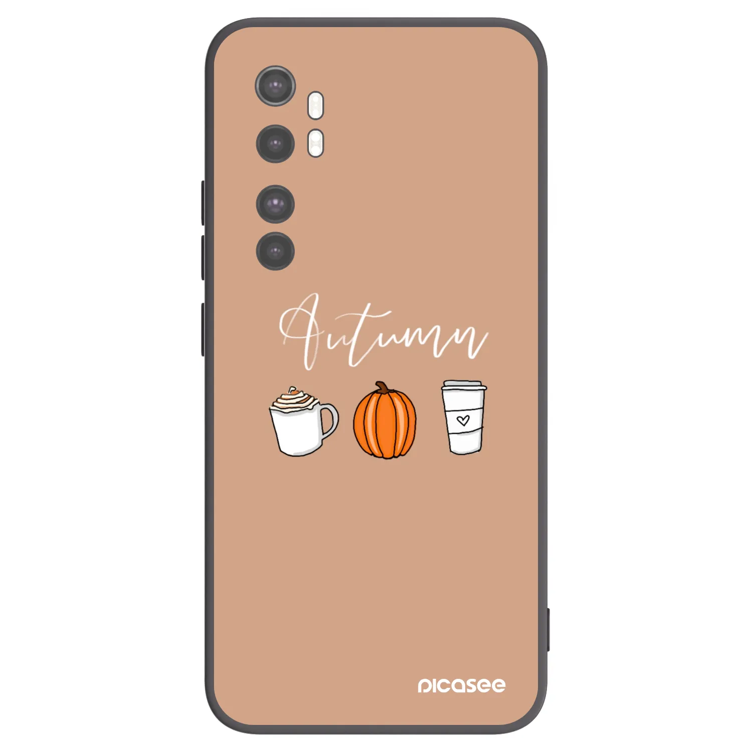 Picasee fekete szilikon tok az alábbi mobiltelefonokra Xiaomi Mi Note 10 Lite - Autumn