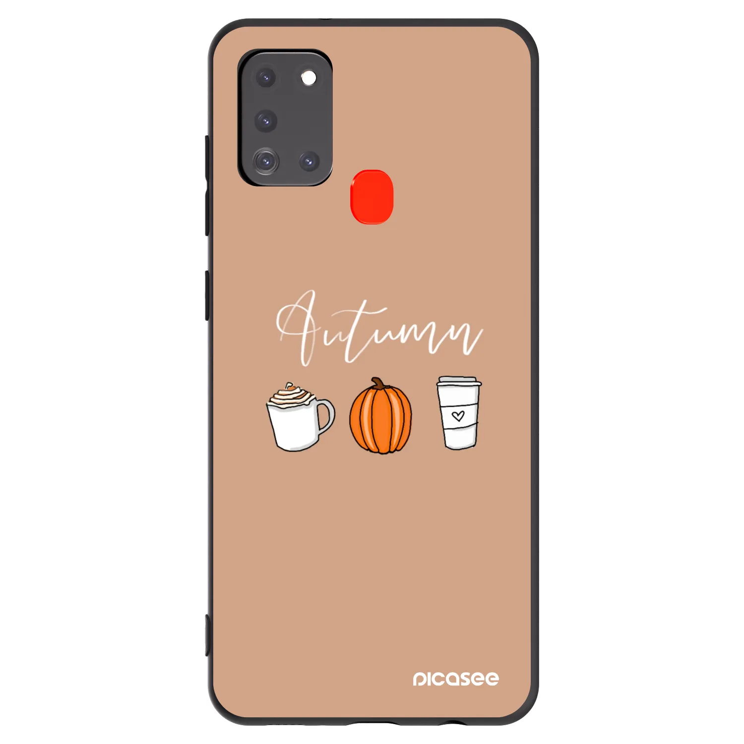 Picasee fekete szilikon tok az alábbi mobiltelefonokra Samsung Galaxy A21s - Autumn