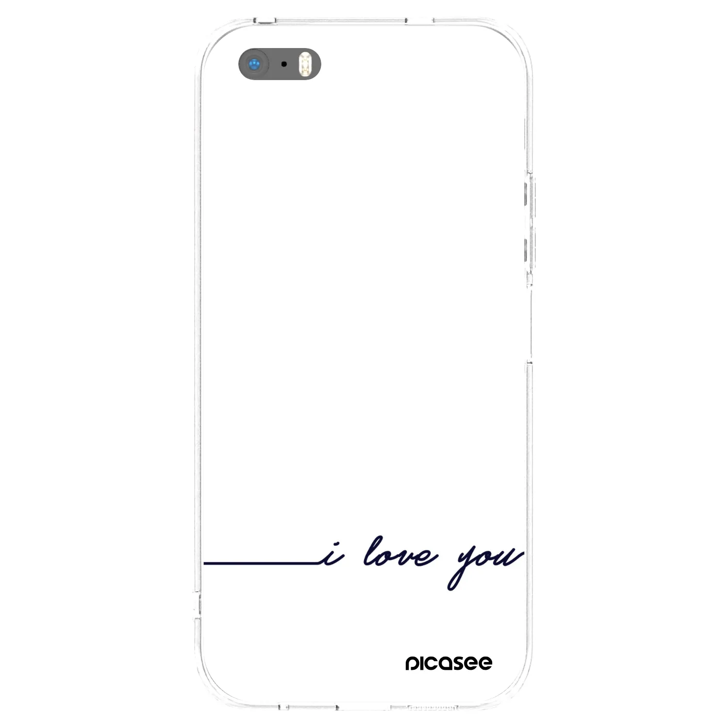 Picasee átlátszó szilikon tok az alábbi mobiltelefonokra Apple iPhone 5/5S/SE - I love you