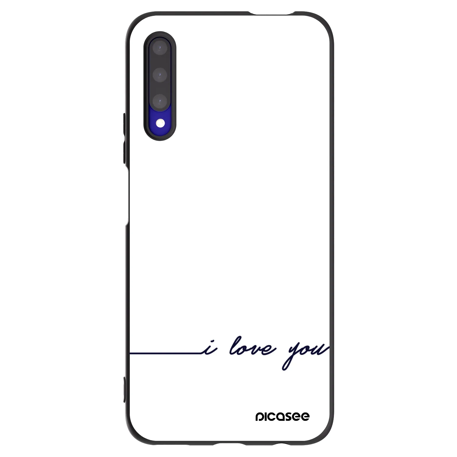 Picasee fekete szilikon tok az alábbi mobiltelefonokra Honor 9X Pro - I love you